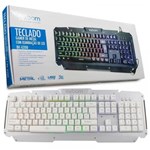 Ficha técnica e caractérísticas do produto Teclado Semi Mecânico Gamer Profissional Usb Abnt2 Iluminado Led Metal Exbom BK-G200 Prata