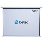 Ficha técnica e caractérísticas do produto Tela de Projeção Retrátil Elétrica - 100 Polegadas - Controle Remoto - Betec BT4565 - Telão