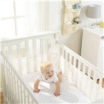 Tela Respirável Protetora para Grade de Berço Branco Breathable Baby