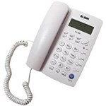 Ficha técnica e caractérísticas do produto Telefone C/ Fio Elgin TCF 3000 C/ Viva-voz e Id. Chamadas - Marfim