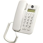 Ficha técnica e caractérísticas do produto Telefone com Fio e Identificador de Chamadas Padrão ID Branco - Lig