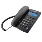 Ficha técnica e caractérísticas do produto Telefone com Fio e Identificador de Chamadas TCF-3000 Preto Elgin