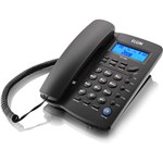 Ficha técnica e caractérísticas do produto Telefone com Fio Identificador de Chamadas Preto Elgin TCF3000