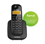 Ficha técnica e caractérísticas do produto Telefone Intelbras Sem Fio TS3111 Ramal Preto