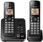 Ficha técnica e caractérísticas do produto Telefone Panasonic Kx-Tgc362 Sem Fio 2 Aparelhos Atendedor de Chamadas e Bina Preto