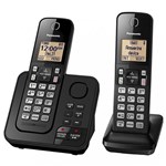 Ficha técnica e caractérísticas do produto Telefone Panasonic Kx-Tgc362 Sem Fio com 2 Aparelhos Atendedor de Chamadas e Bina - Preto