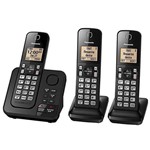 Telefone Panasonic TGC363 Sem Fio/ 3 Aparelhos/ Bina/ Atendedor de Chamadas - Pr