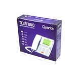 Ficha técnica e caractérísticas do produto Telefone Quanta Qtttel1004 com Bina e Fio Branco
