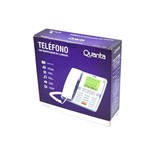 Telefone Quanta Qtttel1004 com Bina e Fio Branco