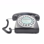 Ficha técnica e caractérísticas do produto Telefone Retrô Vintage Antigo com Identificador de Chamadas Cor Preto
