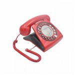 Telefone Retrô Vintage TM 8227V com Identificador Cor Vermelho - Teem