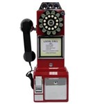Ficha técnica e caractérísticas do produto Telefone Retrô Watson Vermelho 33.749 - Classic