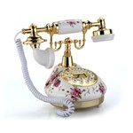 Ficha técnica e caractérísticas do produto Telefone Rosa Vintage Antigo Retro Decoração