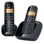 Ficha técnica e caractérísticas do produto Telefone S/ Fio Gigaset Siemens A490 DECT 6.0 Preto C/ Viva-Voz, Id. Chamadas, Teclado Luminoso + Ramal