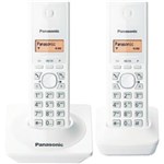 Ficha técnica e caractérísticas do produto Telefone S/ Fio KX-TG1712LBW Branco + Ramal - Panasonic