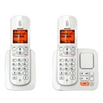 Ficha técnica e caractérísticas do produto Telefone S/ Fio Philips CD2852W Branco C/ Display Iluminado, Id. Chamadas, Secretária Eletrônica e Viva-voz + Ramal