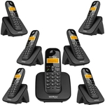 Ficha técnica e caractérísticas do produto Telefone Sem Fio 6 Ramal Adicional Id Bina Ts 3110 Intelbras