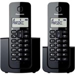 Ficha técnica e caractérísticas do produto Telefone Sem Fio Base com Ramal KX-TGB112LBB Preto PANASONIC