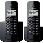 Ficha técnica e caractérísticas do produto Telefone Sem Fio com Base + Ramal com Id Kx-Tgb112Lbb Preto Panasonic
