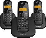 Ficha técnica e caractérísticas do produto Telefone Sem Fio com Identificador de Chamadas 2 Ramais Ts3113 Preto - Intelbras