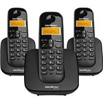 Ficha técnica e caractérísticas do produto Telefone Sem Fio com Identificador e 2 Ramais Intelbras TS3113 - Preto