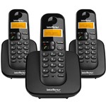 Ficha técnica e caractérísticas do produto Telefone Sem Fio com Identificador + 2 Ramais TS3113 Preto - Intelbras - Intelbras