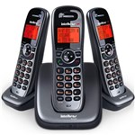 Ficha técnica e caractérísticas do produto Telefone Sem Fio com 2 Ramais Preto Ts6123 Intelbras