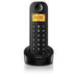 Ficha técnica e caractérísticas do produto Telefone Sem Fio D1201B/Br com Identificador de Chamadas, Display de 1,6" - Philips