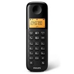 Ficha técnica e caractérísticas do produto Telefone Sem Fio D1301B/Br Philips - BIVOLT