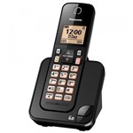 Ficha técnica e caractérísticas do produto Telefone Sem Fio Digital Viva Voz Kx-tgc350lb Preto Panasonic