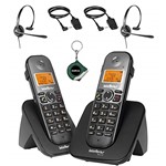 Ficha técnica e caractérísticas do produto Telefone Sem Fio e Ramal Ts 5122 Bina + 2 Headset Intelbras