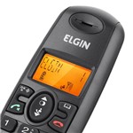 Ficha técnica e caractérísticas do produto Telefone Sem Fio Elgin TSF-7002 Preto 1 Ramal Identificador de Chamadas Viva-Voz