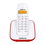 Ficha técnica e caractérísticas do produto Telefone Sem Fio Intelbras TS 3110 Branco e Vermelho Bina