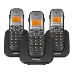 Telefone Sem Fio Intelbras TS 5123 com Ramal Preto