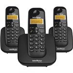 Ficha técnica e caractérísticas do produto Telefone Sem Fio Intelbras Ts3113 com Identificador de Chamadas 2 Ramais - Preto