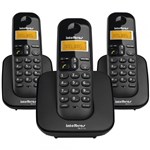 Ficha técnica e caractérísticas do produto Telefone Sem Fio IntelBras TS3113 Preto, com Identificador de Chamadas + 2 Ramais - 4123103