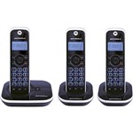 Telefone Sem Fio Motorola Dect Gate 4500 MRD3 com Identificador de Chamadas e 2 Ramais Preto e Prata