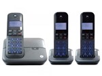 Telefone Sem Fio Motorola GATE4000MRD3 2 Ramais - com Identificador de Chamadas com Viva Voz Preto