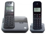 Telefone Sem Fio Motorola MOTO 3000 MRD2 + 1 Ramal - Identificador de Chamada Preto