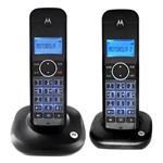 Ficha técnica e caractérísticas do produto Telefone Sem Fio Motorola Moto 550id-2 com Identificador de Chamadas Viva Voz Bivolt - Preto