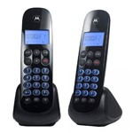 Telefone Sem Fio Motorola Moto 750-MDRD2, Preto, 1 Ramal, Identificador de Chamadas, Dect 6.0
