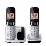 Ficha técnica e caractérísticas do produto Telefone Sem Fio Panasonic com Viva Voz KX-TGC212LB1 Prata
