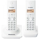 Ficha técnica e caractérísticas do produto Telefone Sem Fio Panasonic KX-TG1712LBW Branco + Ramal - Identificador de Chamadas
