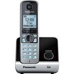 Telefone Sem Fio Panasonic Silver com Black Piano Kx-Tg6711Lbb com Backup de Energia