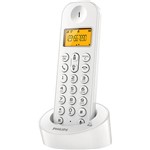 Telefone Sem Fio Philips Branco DB1201W/BR com Identificador de Chamadas