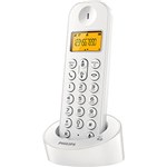 Ficha técnica e caractérísticas do produto Telefone Sem Fio Philips Branco DB1201W/BR com Identificador de Chamadas