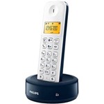 Ficha técnica e caractérísticas do produto Telefone Sem Fio Philips com Identificador D1301wd/br Branco com Azul