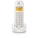 Ficha técnica e caractérísticas do produto Telefone Sem Fio Philips D1201W/BR com Identificador de Chamadas, Display de 1,6"- Branco