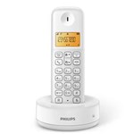 Ficha técnica e caractérísticas do produto Telefone Sem Fio Philips D1301W/BR com Identificador de Chamadas e Display de 1, 6" - Branco