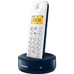 Telefone Sem Fio Philips D1301WD/BR com Identificador D1301wd/br Branco/Azul